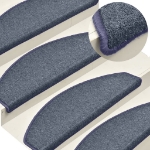 Tappetini per Scale 15 pz Grigio Scuro 65x24x4 cm