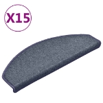 Tappetini per Scale 15 pz Grigio Scuro 65x24x4 cm