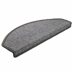 Tappetini per Scale 15 pz Grigio Scuro 65x24x4 cm