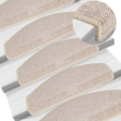 Tappetini per Scale 15 pz Grigio Talpa 65x24x4 cm