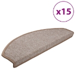 Tappetini per Scale 15 pz Marrone Chiaro 65x24x4 cm