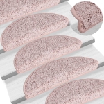 Tappetini per Scale 15 pz Rosa Chiaro 56x17x3 cm