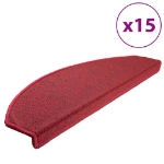 Tappetini per Scale 15 pz Rosso Bordò 65x24x4 cm