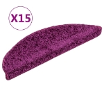 Tappetini per Scale 15 pz Viola 56x17x3 cm