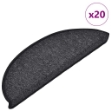Tappetini per Scale 20 pz Antracite 56x17x3 cm