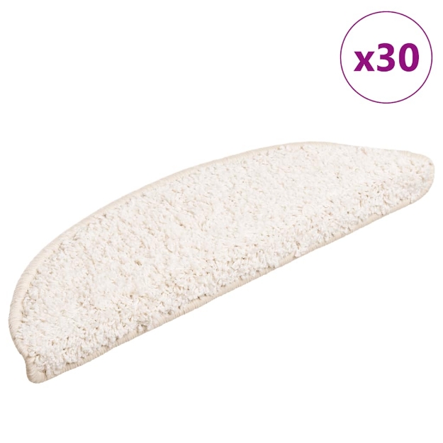 Tappetini per Scale 30 pz Bianchi 56x17x3 cm