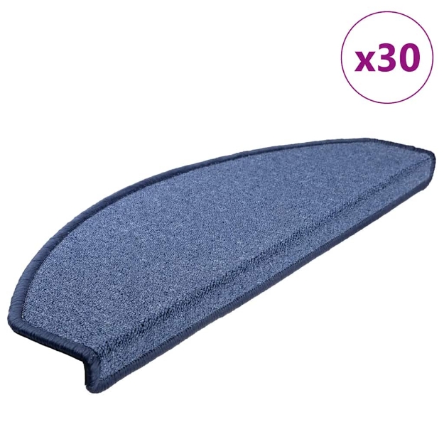 Tappetini per Scale 30 pz Blu 65x24x4 cm