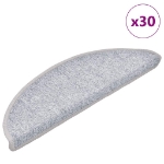 Tappetini per Scale 30 pz Grigio Chiaro 56x17x3 cm