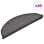 Tappetini per Scale 30 pz Grigio Scuro 56x17x3 cm