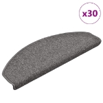 Tappetini per Scale 30 pz Grigio Scuro 65x24x4 cm