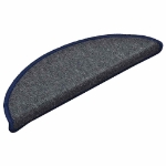 Tappetini per Scale 30 pz Grigio Scuro e Blu 56x17x3 cm