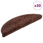 Tappetini per Scale 30 pz Marroni 56x17x3 cm