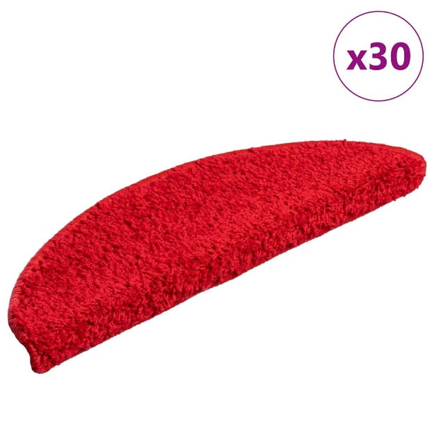 Tappetini per Scale 30 pz Rossi 56x17x3 cm
