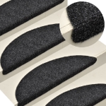 Tappetini per Scale 5 pz Antracite 56x17x3 cm Agugliati
