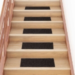 Tappetini per Scale Autoadesivi 30 pz Marrone 60x25 cm
