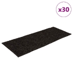 Tappetini per Scale Autoadesivi 30 pz Marrone 60x25 cm