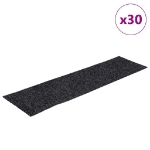 Tappetini per Scale Autoadesivi 30pz Grigi 76x20cm Rettangolare