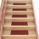 Tappetini per Scale Autoadesivi 30pz Rossi 60x25cm Rettangolare