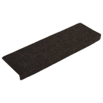Tappetini per Scale Tessuto Agugliato 15 pz 65x21x4 cm