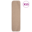 Tappetini Scale Antiscivolo 15 pz 75x20 cm Beige Rettangolari