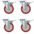 Ruote Girevoli con Doppio Freno 4 pz 100 mm
