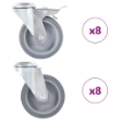 Ruote Girevoli con Foro per Bullone 16 pz 100 mm
