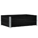 Paretali per Pallet 2 pz Neri 120x80cm Legno Massello di Pino
