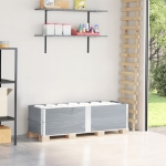 Paretali per Pallet 2pz Grigi 150x50cm Legno Massello di Pino