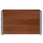 Paretali per Pallet 3pz Marroni 100x100cm Legno Massello Pino