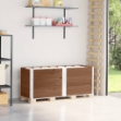 Paretali per Pallet 3pz Marroni 150x50cm Legno Massello di Pino