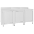 Mobiletto con Piano di Lavoro 180x60x96 cm in Acciaio Inox