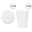Tazze da Caffè in Carta con Coperchi 1000 pz 12oz 300 ml