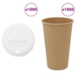 Tazze da Caffè in Carta con Coperchi 1000 pz 16oz 400 ml