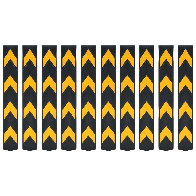 Protezioni Angolari Riflettenti 10 pz in Gomma 80 cm
