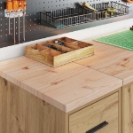 Armadi da Garage 2 pz Rovere Artigianale in Legno Multistrato