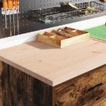 Armadi da Garage 2 pz Rovere Fumo in Legno Multistrato