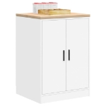 Armadietto da Garage Bianco 60x51x85 cm Legno Massello di Pino