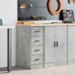Armadietto da Garage Grigio cemento 30x51x85 cm