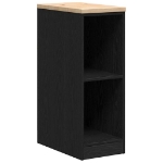 Armadietto da Garage Nero 30x51x85 cm in Legno Massello di Pino