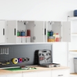 Pensili per Garage 2 pz Bianco in Legno Multistrato