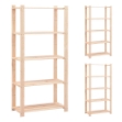 Scaffali a 5 Livelli 3 pz 80x38x170 cm Massello Pino 250 kg