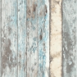 DUTCH WALLCOVERINGS Carta da Parati Motivo Legno di Scarto Blu PE10012