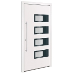 Porta Ingresso Bianca 110x210 cm in Alluminio e PVC