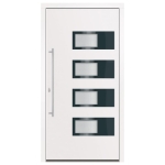 Porta Ingresso Bianca 110x210 cm in Alluminio e PVC