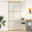 Porta Scorrevole Dorata 90x205 Vetro Smerigliato ESG Alluminio