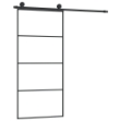 Porta Scorrevole con Ferramenta 90x205cm Vetro ESG Alluminio