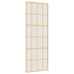 Porta Scorrevole Dorata 76x205 Vetro Smerigliato ESG Alluminio