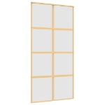 Porta Scorrevole Oro 102,5x205 Vetro Smerigliato ESG Alluminio