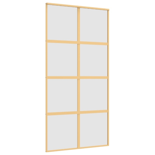 Porta Scorrevole Oro 102,5x205 Vetro Smerigliato ESG Alluminio