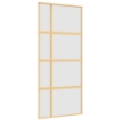Porta Scorrevole Dorata 90x205 Vetro Smerigliato ESG Alluminio